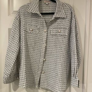 Sparkly plaid shacket